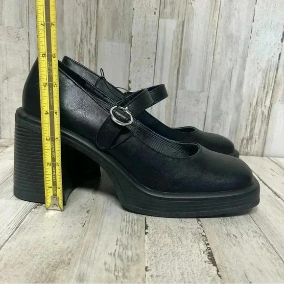 Pop Women Black Sinclaire Block Heel Platform Y2K Mary Jane Dress Shoes Size 10M - Picture 4 of 8